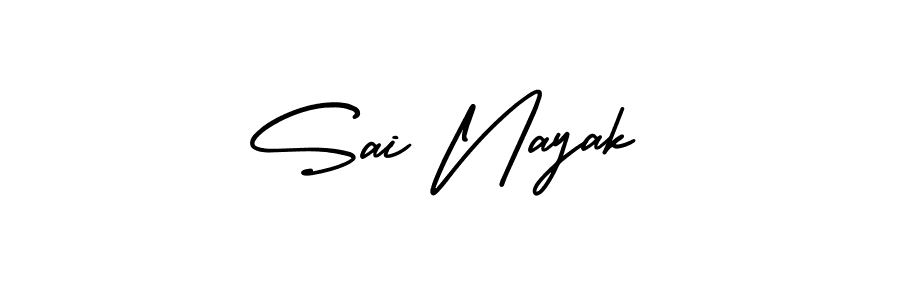 How to make Sai Nayak name signature. Use AmerikaSignatureDemo-Regular style for creating short signs online. This is the latest handwritten sign. Sai Nayak signature style 3 images and pictures png