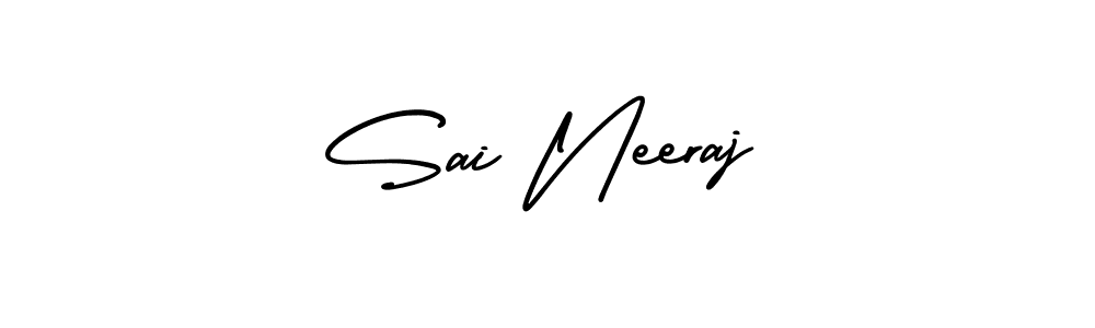 Similarly AmerikaSignatureDemo-Regular is the best handwritten signature design. Signature creator online .You can use it as an online autograph creator for name Sai Neeraj. Sai Neeraj signature style 3 images and pictures png