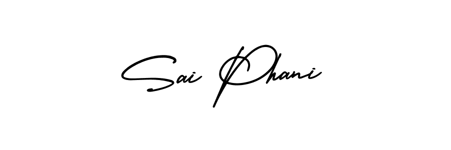 How to make Sai Phani name signature. Use AmerikaSignatureDemo-Regular style for creating short signs online. This is the latest handwritten sign. Sai Phani signature style 3 images and pictures png