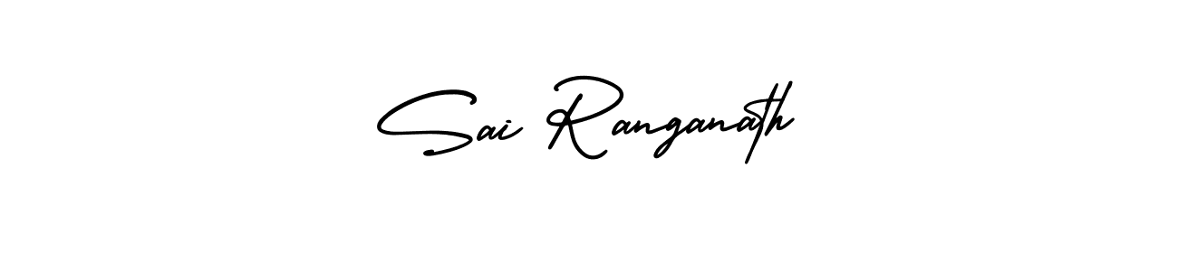You should practise on your own different ways (AmerikaSignatureDemo-Regular) to write your name (Sai Ranganath) in signature. don't let someone else do it for you. Sai Ranganath signature style 3 images and pictures png