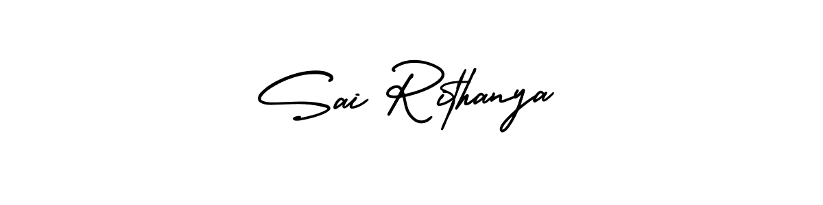 Make a beautiful signature design for name Sai Rithanya. With this signature (AmerikaSignatureDemo-Regular) style, you can create a handwritten signature for free. Sai Rithanya signature style 3 images and pictures png