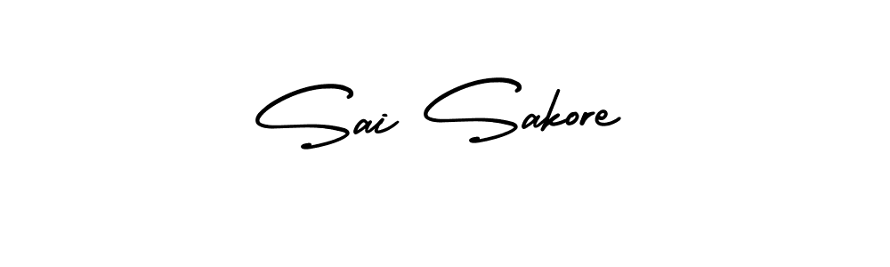 This is the best signature style for the Sai Sakore name. Also you like these signature font (AmerikaSignatureDemo-Regular). Mix name signature. Sai Sakore signature style 3 images and pictures png