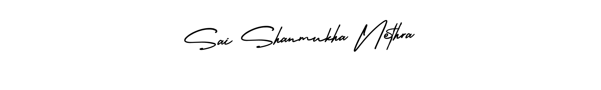 Sai Shanmukha Nethra stylish signature style. Best Handwritten Sign (AmerikaSignatureDemo-Regular) for my name. Handwritten Signature Collection Ideas for my name Sai Shanmukha Nethra. Sai Shanmukha Nethra signature style 3 images and pictures png