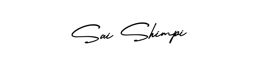 How to make Sai Shimpi name signature. Use AmerikaSignatureDemo-Regular style for creating short signs online. This is the latest handwritten sign. Sai Shimpi signature style 3 images and pictures png