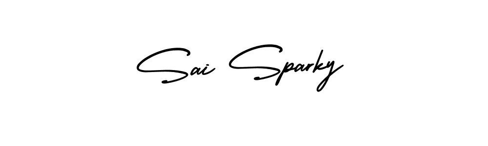 How to make Sai Sparky name signature. Use AmerikaSignatureDemo-Regular style for creating short signs online. This is the latest handwritten sign. Sai Sparky signature style 3 images and pictures png