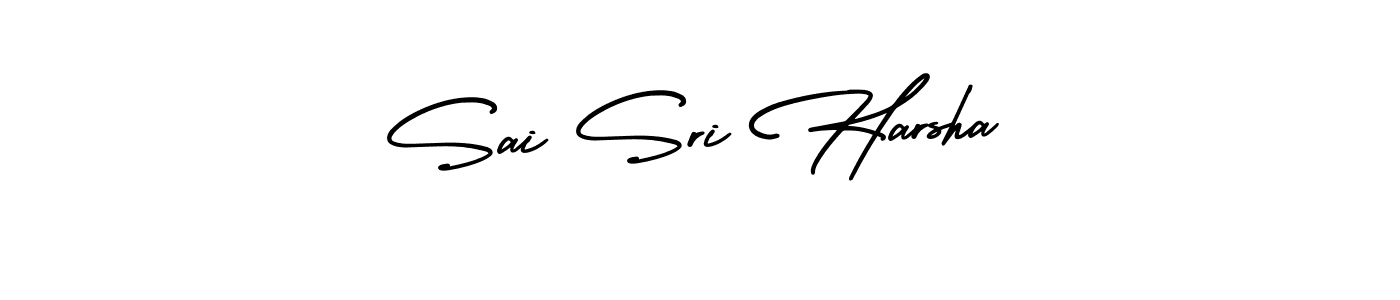 You should practise on your own different ways (AmerikaSignatureDemo-Regular) to write your name (Sai Sri Harsha) in signature. don't let someone else do it for you. Sai Sri Harsha signature style 3 images and pictures png