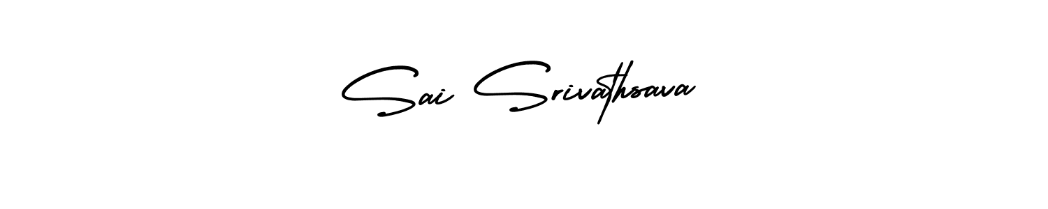 This is the best signature style for the Sai Srivathsava name. Also you like these signature font (AmerikaSignatureDemo-Regular). Mix name signature. Sai Srivathsava signature style 3 images and pictures png