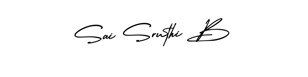 How to Draw Sai Sruthi B signature style? AmerikaSignatureDemo-Regular is a latest design signature styles for name Sai Sruthi B. Sai Sruthi B signature style 3 images and pictures png