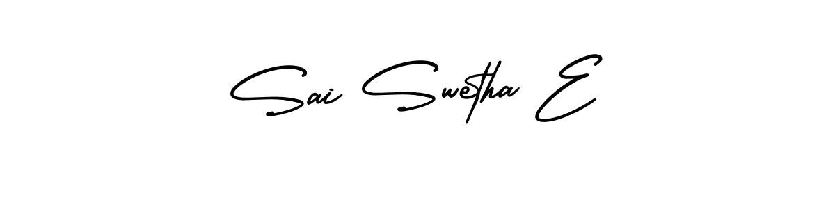 How to make Sai Swetha E name signature. Use AmerikaSignatureDemo-Regular style for creating short signs online. This is the latest handwritten sign. Sai Swetha E signature style 3 images and pictures png