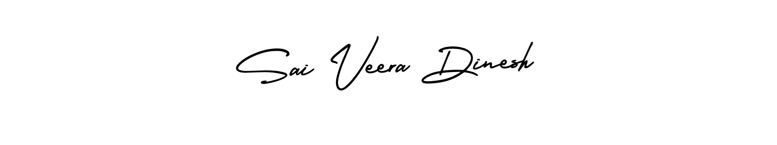 The best way (AmerikaSignatureDemo-Regular) to make a short signature is to pick only two or three words in your name. The name Sai Veera Dinesh include a total of six letters. For converting this name. Sai Veera Dinesh signature style 3 images and pictures png