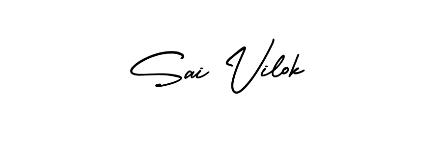The best way (AmerikaSignatureDemo-Regular) to make a short signature is to pick only two or three words in your name. The name Sai Vilok include a total of six letters. For converting this name. Sai Vilok signature style 3 images and pictures png