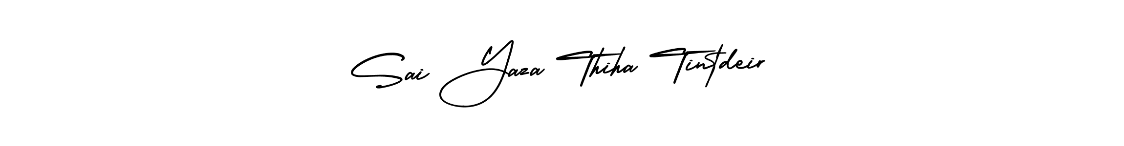 How to make Sai Yaza Thiha Tintdeir signature? AmerikaSignatureDemo-Regular is a professional autograph style. Create handwritten signature for Sai Yaza Thiha Tintdeir name. Sai Yaza Thiha Tintdeir signature style 3 images and pictures png