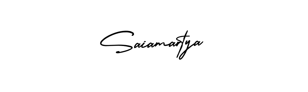 This is the best signature style for the Saiamartya name. Also you like these signature font (AmerikaSignatureDemo-Regular). Mix name signature. Saiamartya signature style 3 images and pictures png