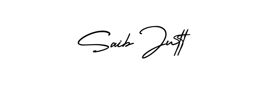 if you are searching for the best signature style for your name Saib Jutt. so please give up your signature search. here we have designed multiple signature styles  using AmerikaSignatureDemo-Regular. Saib Jutt signature style 3 images and pictures png