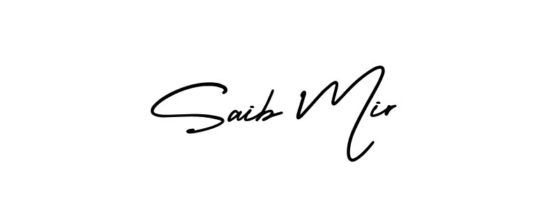 Design your own signature with our free online signature maker. With this signature software, you can create a handwritten (AmerikaSignatureDemo-Regular) signature for name Saib Mir. Saib Mir signature style 3 images and pictures png