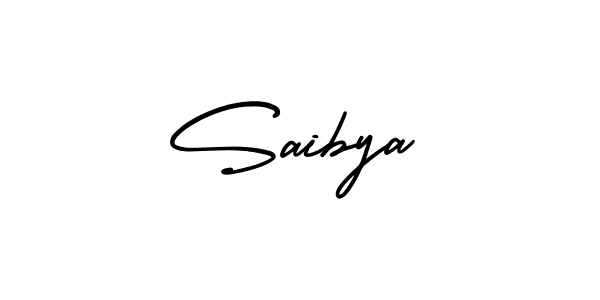 Saibya stylish signature style. Best Handwritten Sign (AmerikaSignatureDemo-Regular) for my name. Handwritten Signature Collection Ideas for my name Saibya. Saibya signature style 3 images and pictures png