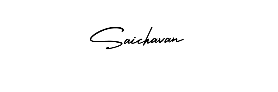 Use a signature maker to create a handwritten signature online. With this signature software, you can design (AmerikaSignatureDemo-Regular) your own signature for name Saichavan. Saichavan signature style 3 images and pictures png