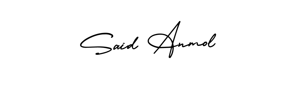 if you are searching for the best signature style for your name Said Anmol. so please give up your signature search. here we have designed multiple signature styles  using AmerikaSignatureDemo-Regular. Said Anmol signature style 3 images and pictures png