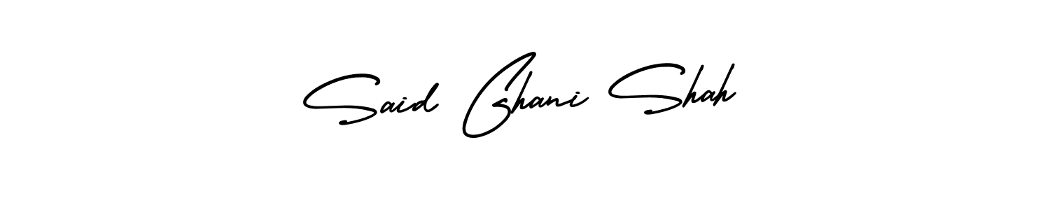 How to make Said Ghani Shah name signature. Use AmerikaSignatureDemo-Regular style for creating short signs online. This is the latest handwritten sign. Said Ghani Shah signature style 3 images and pictures png