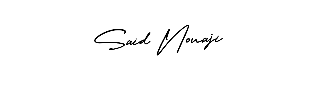 Said Nouaji stylish signature style. Best Handwritten Sign (AmerikaSignatureDemo-Regular) for my name. Handwritten Signature Collection Ideas for my name Said Nouaji. Said Nouaji signature style 3 images and pictures png