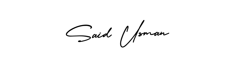 This is the best signature style for the Said Usman name. Also you like these signature font (AmerikaSignatureDemo-Regular). Mix name signature. Said Usman signature style 3 images and pictures png