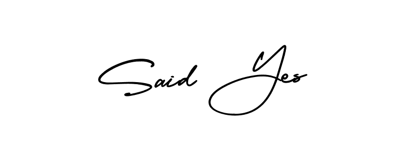 It looks lik you need a new signature style for name Said Yes. Design unique handwritten (AmerikaSignatureDemo-Regular) signature with our free signature maker in just a few clicks. Said Yes signature style 3 images and pictures png