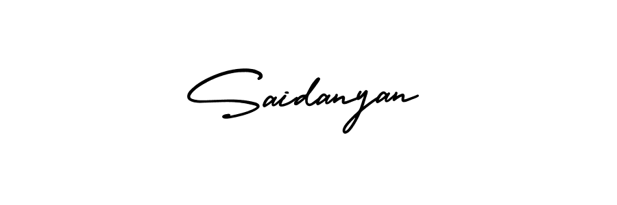 Make a beautiful signature design for name Saidanyan. With this signature (AmerikaSignatureDemo-Regular) style, you can create a handwritten signature for free. Saidanyan signature style 3 images and pictures png