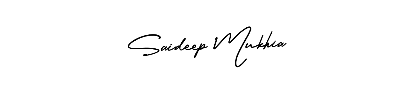 The best way (AmerikaSignatureDemo-Regular) to make a short signature is to pick only two or three words in your name. The name Saideep Mukhia include a total of six letters. For converting this name. Saideep Mukhia signature style 3 images and pictures png