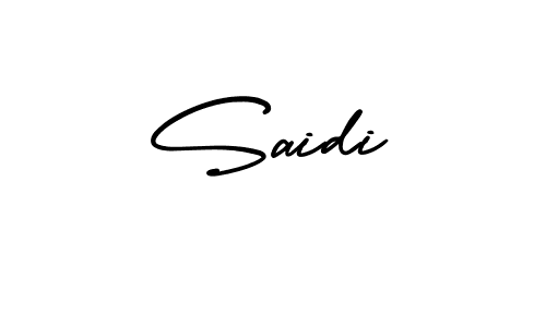 How to make Saidi signature? AmerikaSignatureDemo-Regular is a professional autograph style. Create handwritten signature for Saidi name. Saidi signature style 3 images and pictures png