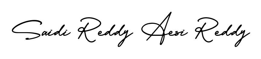The best way (AmerikaSignatureDemo-Regular) to make a short signature is to pick only two or three words in your name. For converting this name Saidi Reddy Aesi Reddy. Saidi Reddy Aesi Reddy signature style 3 images and pictures png