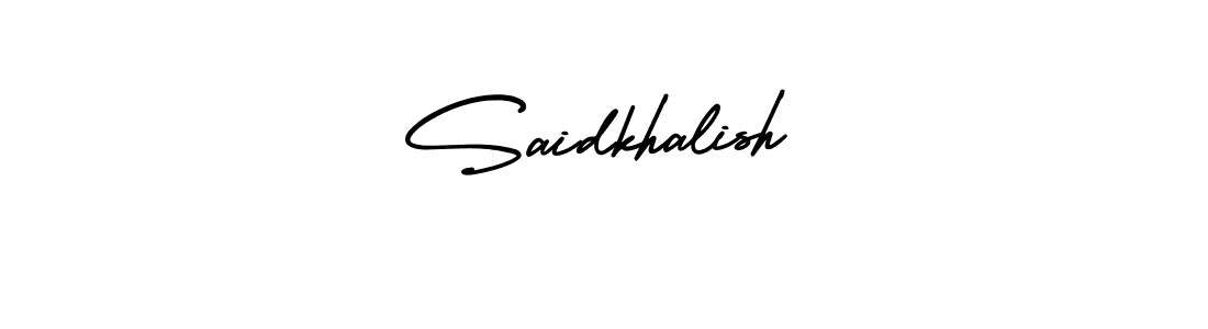 Use a signature maker to create a handwritten signature online. With this signature software, you can design (AmerikaSignatureDemo-Regular) your own signature for name Saidkhalish. Saidkhalish signature style 3 images and pictures png