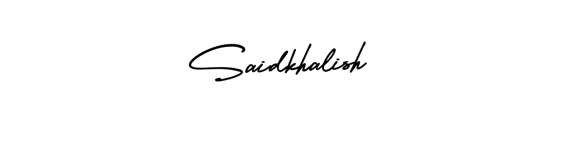 How to make Saidkhalish signature? AmerikaSignatureDemo-Regular is a professional autograph style. Create handwritten signature for Saidkhalish name. Saidkhalish signature style 3 images and pictures png