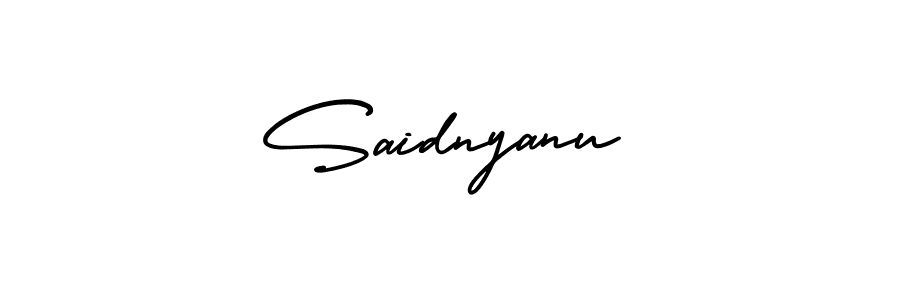 Design your own signature with our free online signature maker. With this signature software, you can create a handwritten (AmerikaSignatureDemo-Regular) signature for name Saidnyanu. Saidnyanu signature style 3 images and pictures png