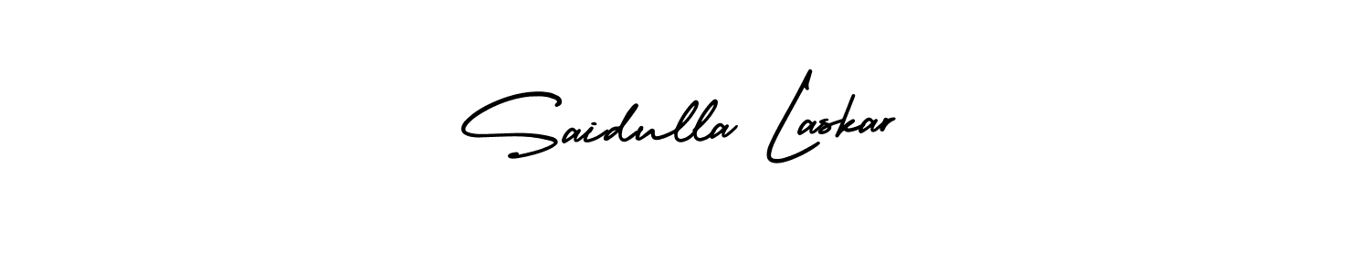 This is the best signature style for the Saidulla Laskar name. Also you like these signature font (AmerikaSignatureDemo-Regular). Mix name signature. Saidulla Laskar signature style 3 images and pictures png