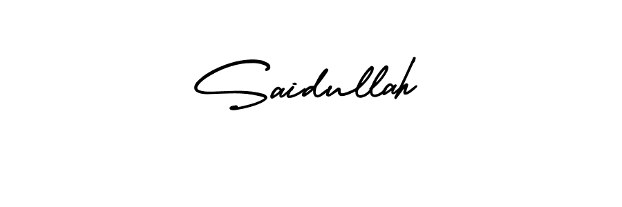 The best way (AmerikaSignatureDemo-Regular) to make a short signature is to pick only two or three words in your name. The name Saidullah include a total of six letters. For converting this name. Saidullah signature style 3 images and pictures png