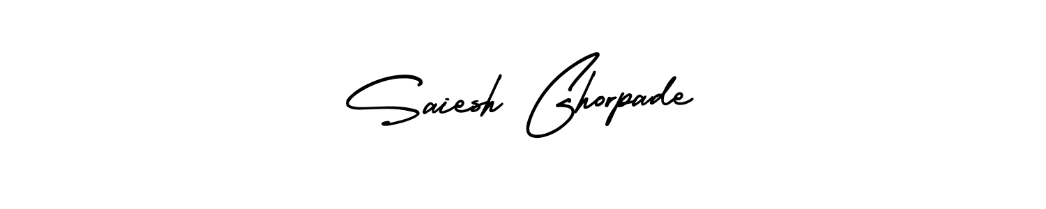 You can use this online signature creator to create a handwritten signature for the name Saiesh Ghorpade. This is the best online autograph maker. Saiesh Ghorpade signature style 3 images and pictures png