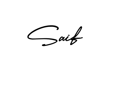 Design your own signature with our free online signature maker. With this signature software, you can create a handwritten (AmerikaSignatureDemo-Regular) signature for name Saif. Saif signature style 3 images and pictures png