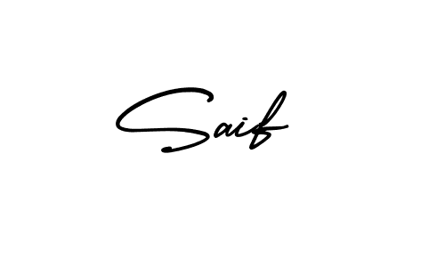 Use a signature maker to create a handwritten signature online. With this signature software, you can design (AmerikaSignatureDemo-Regular) your own signature for name Saif . Saif  signature style 3 images and pictures png