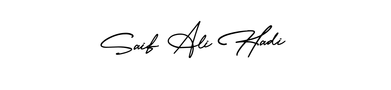 How to make Saif Ali Hadi signature? AmerikaSignatureDemo-Regular is a professional autograph style. Create handwritten signature for Saif Ali Hadi name. Saif Ali Hadi signature style 3 images and pictures png