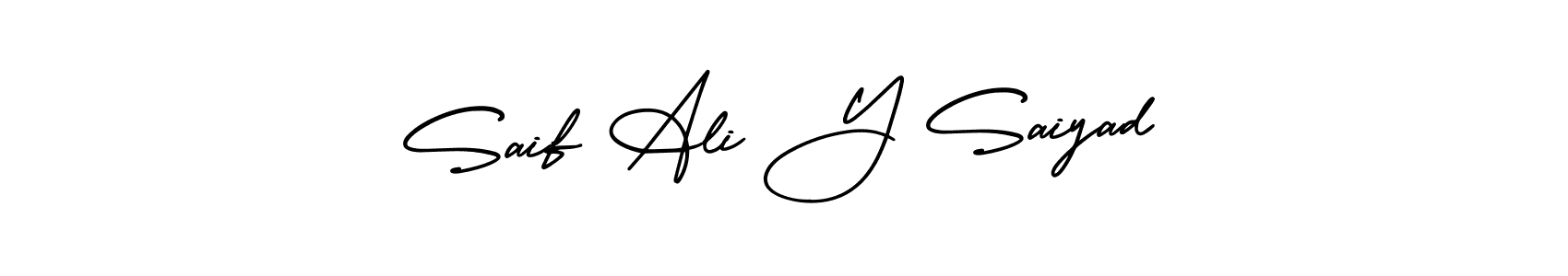 How to Draw Saif Ali Y Saiyad signature style? AmerikaSignatureDemo-Regular is a latest design signature styles for name Saif Ali Y Saiyad. Saif Ali Y Saiyad signature style 3 images and pictures png