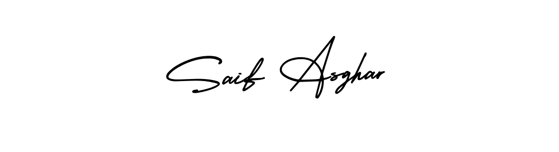 It looks lik you need a new signature style for name Saif Asghar. Design unique handwritten (AmerikaSignatureDemo-Regular) signature with our free signature maker in just a few clicks. Saif Asghar signature style 3 images and pictures png