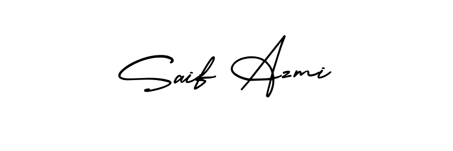 Design your own signature with our free online signature maker. With this signature software, you can create a handwritten (AmerikaSignatureDemo-Regular) signature for name Saif Azmi. Saif Azmi signature style 3 images and pictures png