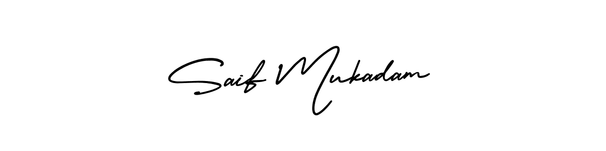 Check out images of Autograph of Saif Mukadam name. Actor Saif Mukadam Signature Style. AmerikaSignatureDemo-Regular is a professional sign style online. Saif Mukadam signature style 3 images and pictures png