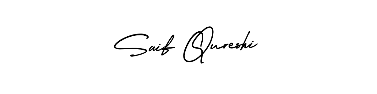 Make a beautiful signature design for name Saif Qureshi. With this signature (AmerikaSignatureDemo-Regular) style, you can create a handwritten signature for free. Saif Qureshi signature style 3 images and pictures png