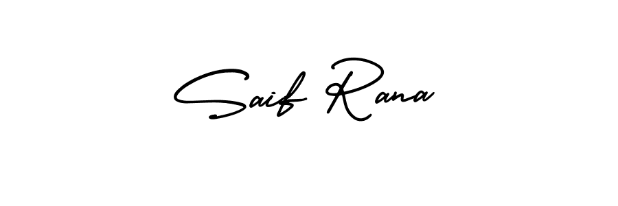 Saif Rana stylish signature style. Best Handwritten Sign (AmerikaSignatureDemo-Regular) for my name. Handwritten Signature Collection Ideas for my name Saif Rana. Saif Rana signature style 3 images and pictures png
