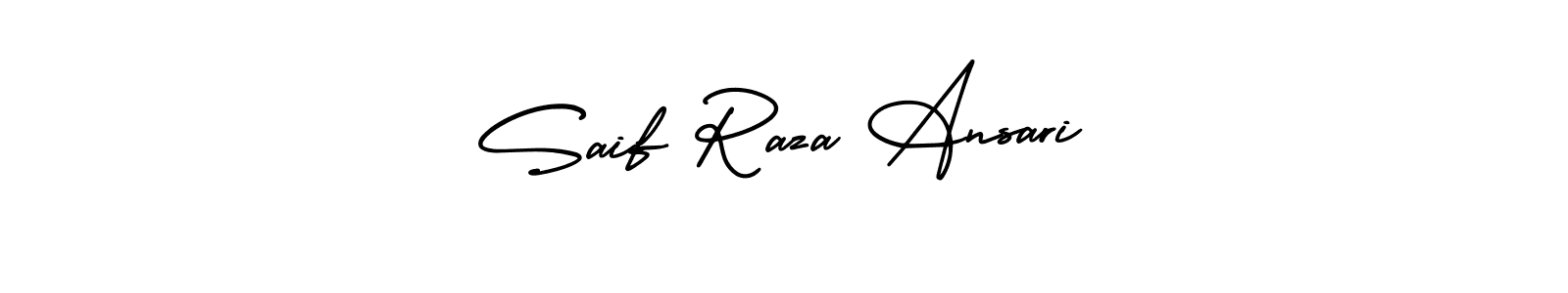 Saif Raza Ansari stylish signature style. Best Handwritten Sign (AmerikaSignatureDemo-Regular) for my name. Handwritten Signature Collection Ideas for my name Saif Raza Ansari. Saif Raza Ansari signature style 3 images and pictures png
