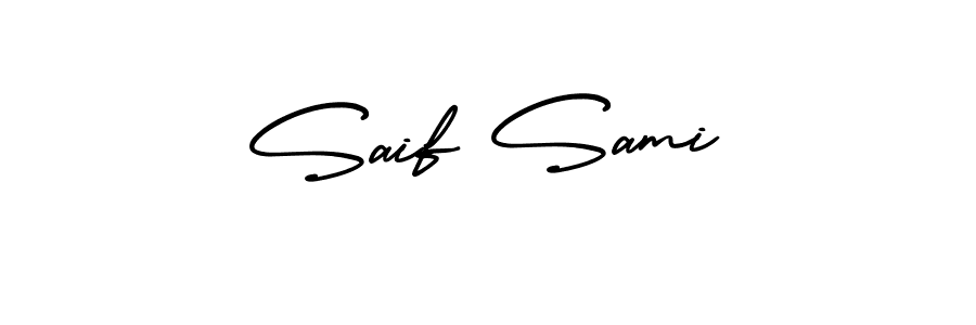 This is the best signature style for the Saif Sami name. Also you like these signature font (AmerikaSignatureDemo-Regular). Mix name signature. Saif Sami signature style 3 images and pictures png