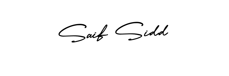 The best way (AmerikaSignatureDemo-Regular) to make a short signature is to pick only two or three words in your name. The name Saif Sidd include a total of six letters. For converting this name. Saif Sidd signature style 3 images and pictures png