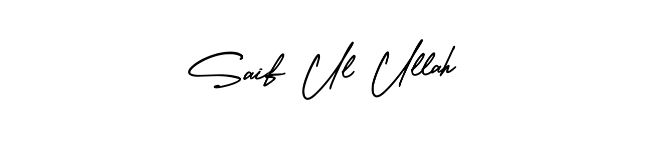 Make a beautiful signature design for name Saif Ul Ullah. With this signature (AmerikaSignatureDemo-Regular) style, you can create a handwritten signature for free. Saif Ul Ullah signature style 3 images and pictures png