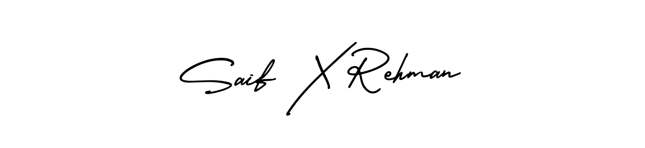 Check out images of Autograph of Saif X Rehman name. Actor Saif X Rehman Signature Style. AmerikaSignatureDemo-Regular is a professional sign style online. Saif X Rehman signature style 3 images and pictures png